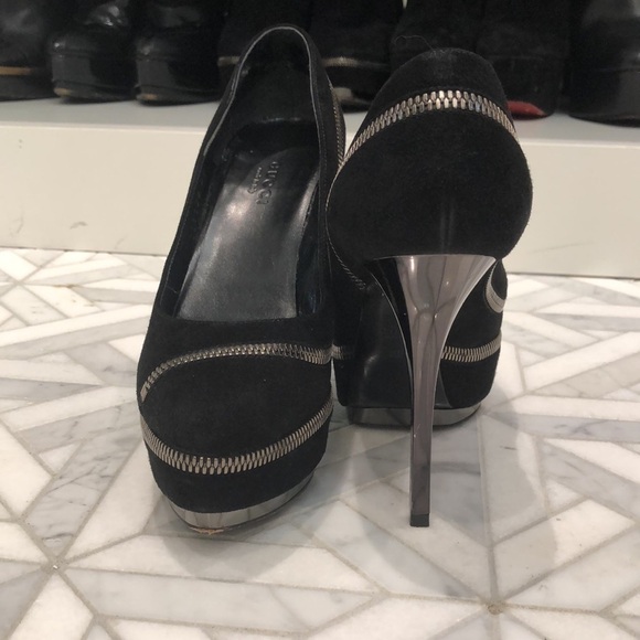 Gucci Zip Detailed Suede Platform Pumps US size 5.5 - Picture 5 of 7